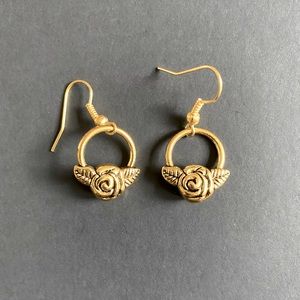 3 for 15. Handmade Gold Tone Rose Earrings